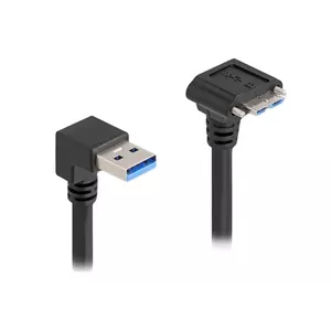 Кабель DeLOCK USB Type-A male 90° вниз к Micro-B male 1м черный