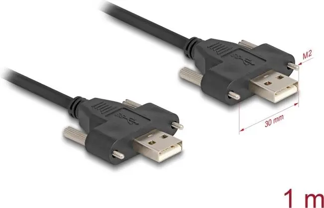 USB 2.0 kabelis Type-A male