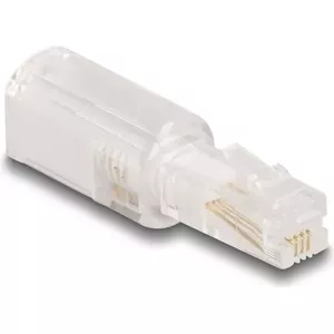 Cable Gender Changer DeLOCK 88169 RJ10 Transparent White Gold-Plated