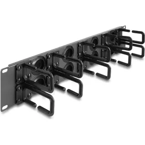 Cable management panel DeLOCK 66746 Grey Metal Plastic 19 inch