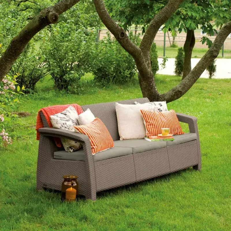 Keter Corfu Love Seat Max трёхместный садовый диван Photo 2