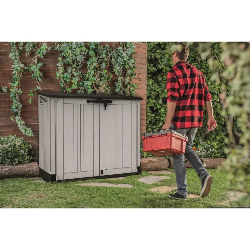 Uzglabāšanas kaste Keter MIDI pelēki‑melna 132x71.5x113.5 cm Photo 3