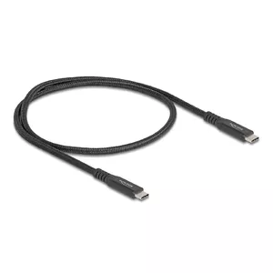 USB Cable DeLOCK USB Type-C male to male 20 Gbps 0.5 m black metal