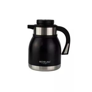 Michelino Thermos 1.2L, Stainless Steel, Black