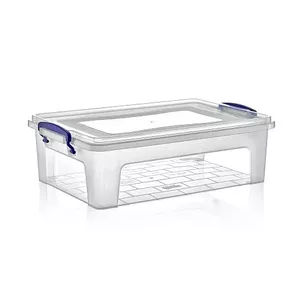 Michelino 40022 Transparent Storage Box, 21L, Stackable with Lid and Castors