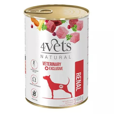 Mitrā barība suņiem 4vets Natural Renal