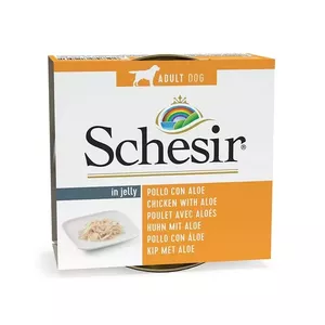 Влажный корм для собак Agras Pet Foods Schesir с курицей и алоэ 150 г пауч, для взрослых, без зерна, без консервантов и глютена