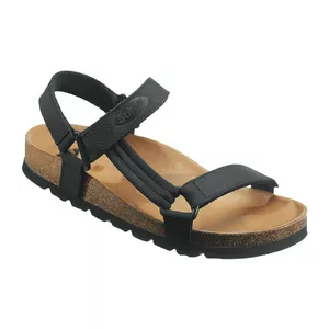 Sandals Scholl unisex, nubuck leather upper, leather Bioprint insole, EVA outsole, EU 46, black