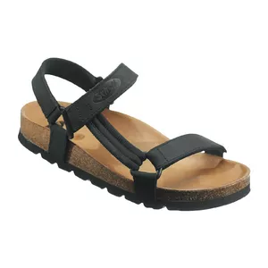 Sandals Scholl Unisex Heaven Black Brown Leather EVA Size 45 — Brown, EVA outsole, Leather insole