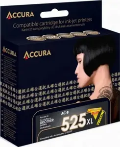 Ink cartridge Accura LC525Y XXL Yellow high capacity for Brother printers