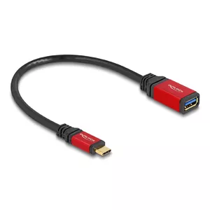 USB Adapter DeLOCK 60172 USB Type-C male to USB Type-A female 10 Gbps 15 cm red metal