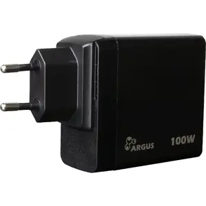 PD lādētājs INTER-TECH PD-3100 100W USB-C melns barošanas adapters
