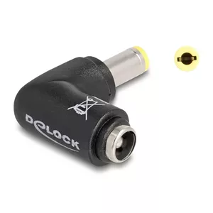 Wire Connector DeLOCK 80795 DC 5.5 x 2.1 Black Male/Female