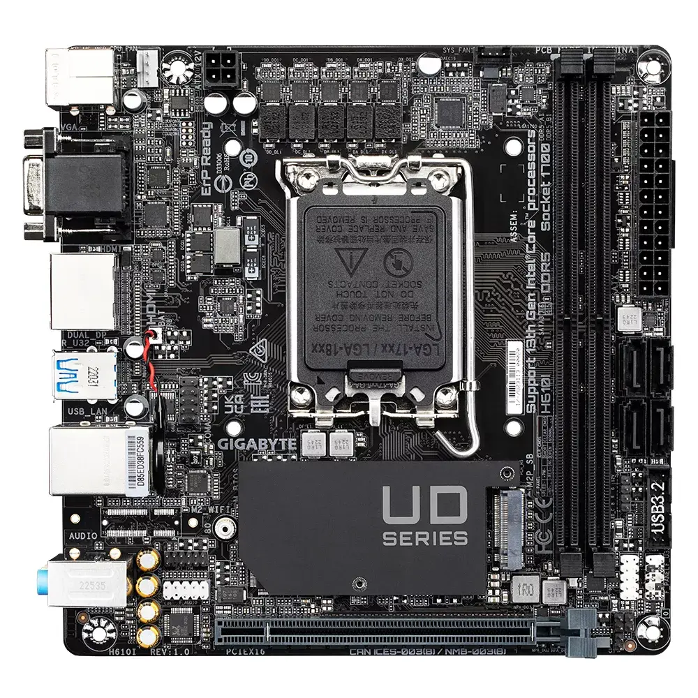 Pamatplate GIGABYTE H610I, H610 Photo 2
