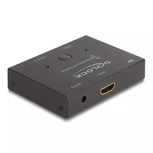 DeLOCK HDMI 2 - 1 Switch bidirectional 8K 60 Hz Metal Black