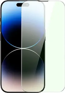 Tempered glass screen protector Baseus for iPhone 14 Pro Max full cover Anti Blue Light 0.3 mm with speaker cutout and installation frame