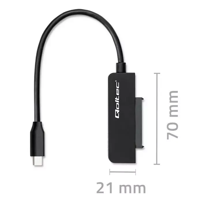 QOLTEC SATA adapter 52269 for 2.5" drive to USB-C Photo 7