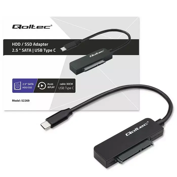QOLTEC SATA adapter 52269 for 2.5" drive to USB-C Photo 8