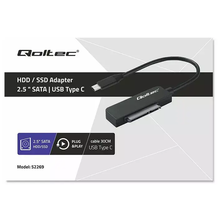 QOLTEC SATA adapter 52269 for 2.5" drive to USB-C Photo 9