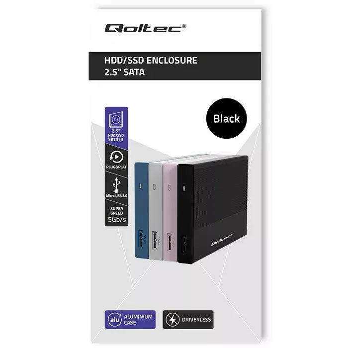 QOLTEC 52277 2.5" SATA SSD/HDD Enclosure USB 3.0 Photo 5