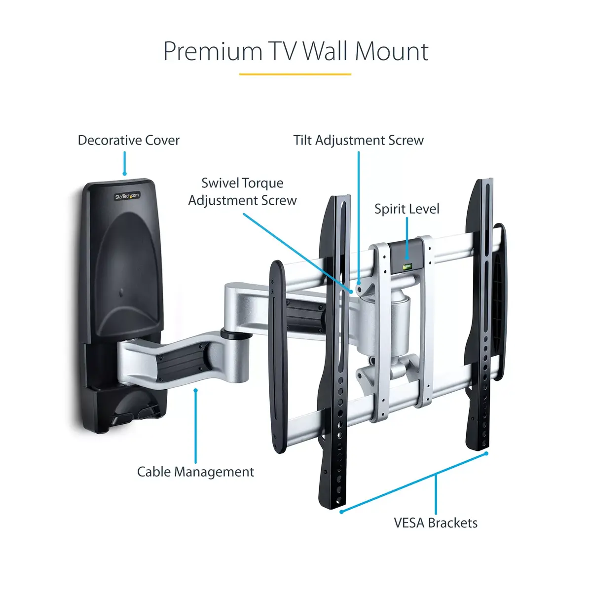 Artikulējošs TV sienas stiprinājums StarTech.com TV-WALL-MOUNT-65FS Photo 11