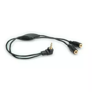 Audio Cable ROLINE Y 3.5 mm Stereo Plug 2x Speaker Lines Volume Control