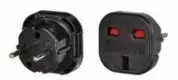 Lādētāja adapters iLike UK/EU 4752128077698 Melns — ceļojumu adapteris no Lielbritānijas uz ES kontaktligzdām