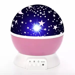 Night lamp projector iLike Elight L1 — Star Sky projector, pink, power: 4×AAA or USB/220V