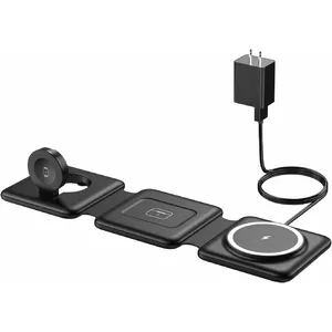 3in1 Wireless Charger WOW F1 15W Foldable Magnetic — smartphone, smartwatch, TWS headset