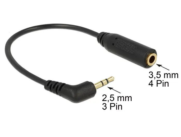 Audio kabelis DeLOCK 0.17m 2.5mm/3.5mm Photo 2
