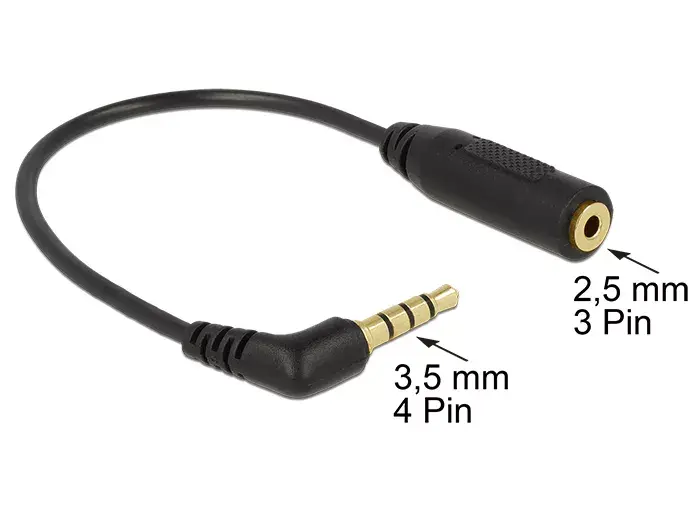 Audio kabelis DeLOCK 0.175m 3.5mm/2.5mm Photo 2