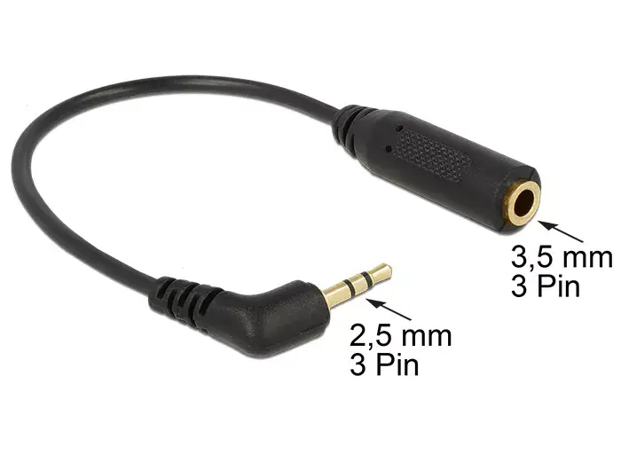 Audio Cable DeLOCK 0.175m 2.5mm/3.5mm Photo 2