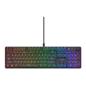 Механическая игровая клавиатура TRUST GXT 866 TORIX USB Полноформатная 104 клавиши QWERTY Черная RGB