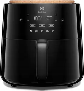 Electrolux EAF5B karstā gaisa friteris 1500 W 5 L Melns Brīvi stāvošs Skārienjūtīga vadība LED displejs Cepšanas funkcija Noņemams trauks