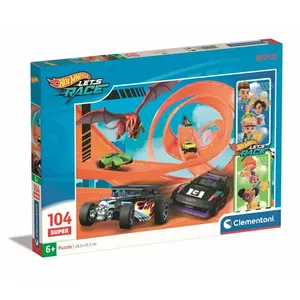 Пазл Clementoni Hot Wheels 104 элемента – Super Kolor детский пазл