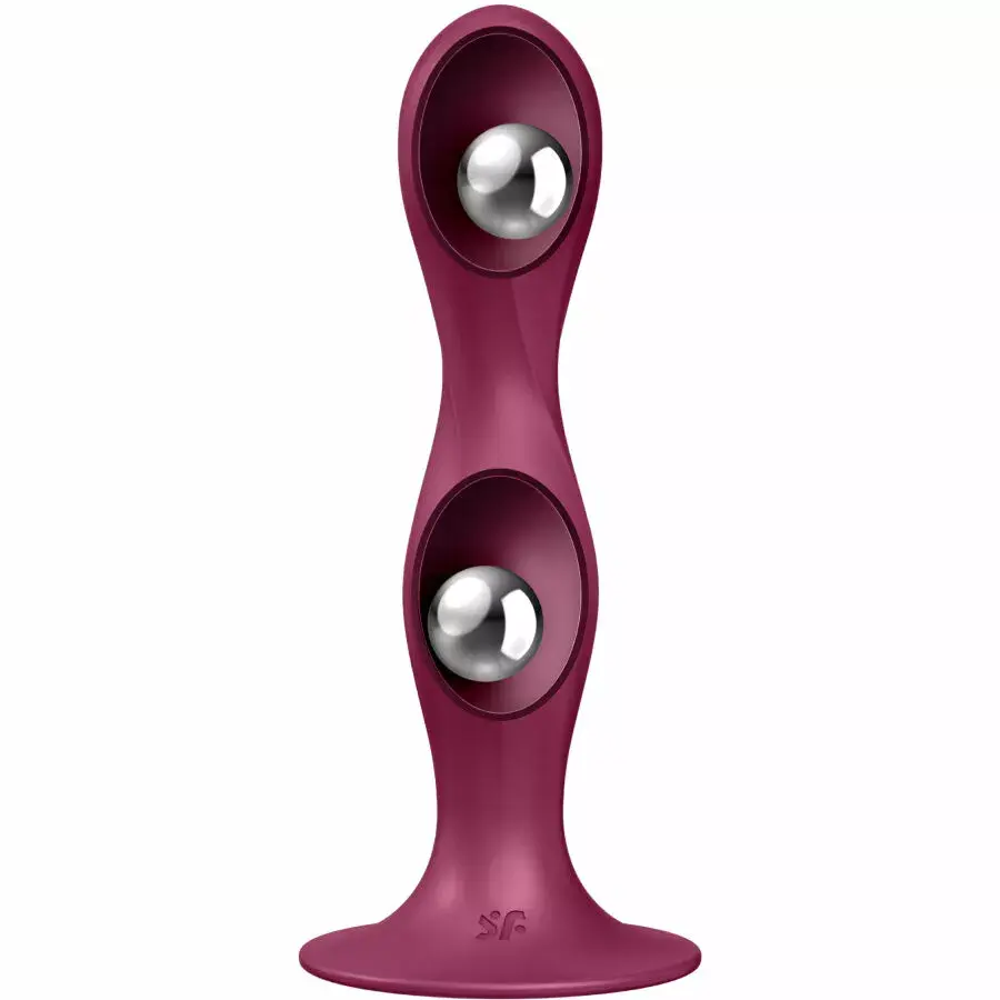 Дилдо Satisfyer Double Ball-R Silicone Garnet Photo 2