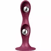 Дилдо Satisfyer Double Ball-R Silicone Garnet Photo 2