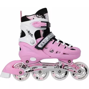 Inline skates Nils Extreme NH10905 size M (adjustable 31–34) pink with hockey blade