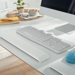 Wrist rest LEITZ Ergo Cosy, grey, 71×22×437 mm