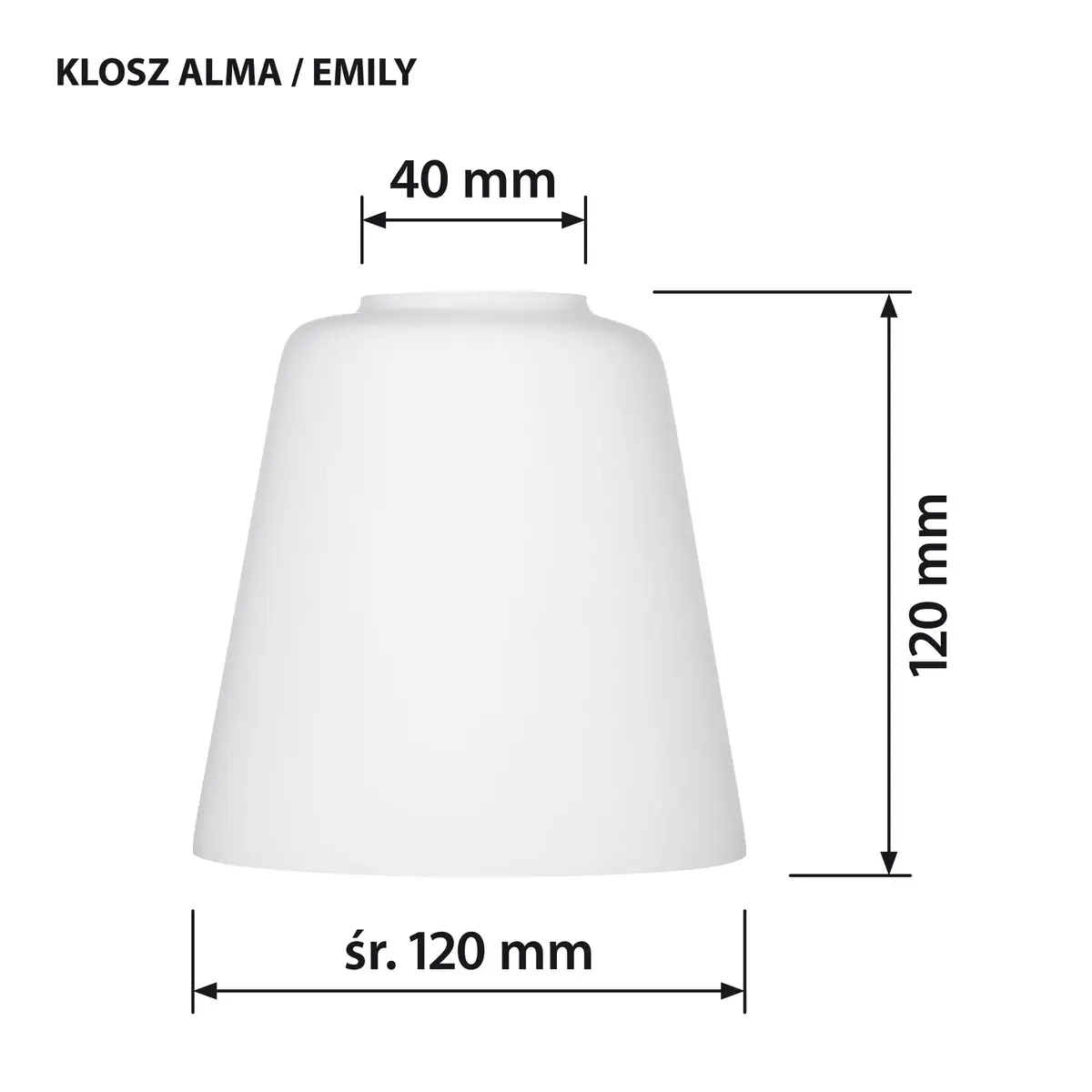 Abžūrs ActiveJet EMILY stikls 12 cm Photo 4