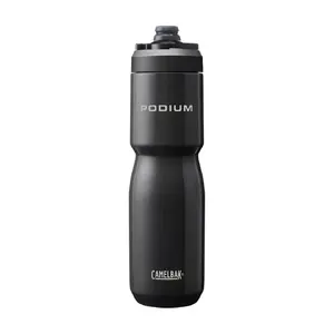 Water Bottle CamelBak Podium Insulated Steel 650 ml, Black, vacuum-insulated stainless steel, leak-proof cap