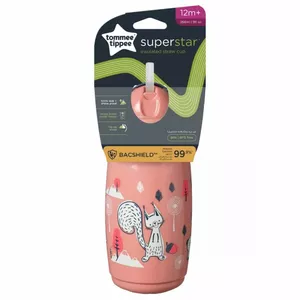 TOMMEE TIPPEE Bidon ze słomką 266 ml różowy