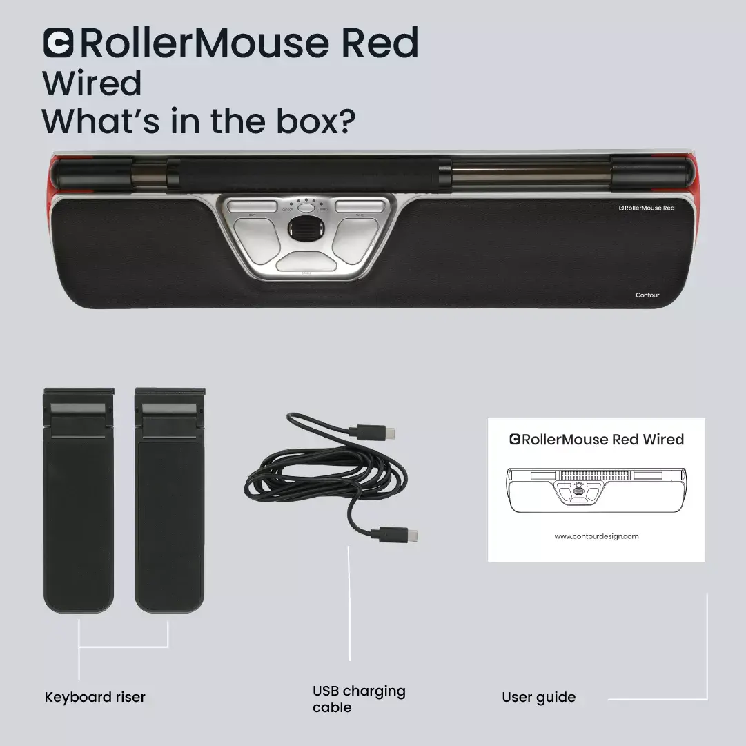 Contour Design RollerMouse Red Wired ergonomic mouse Photo 5