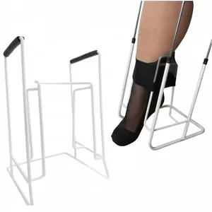 Instrument for putting on compression stockings and tights