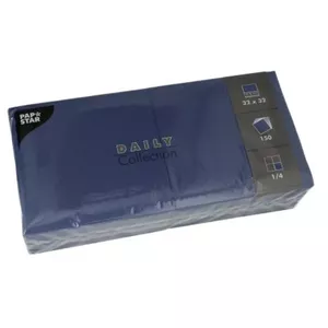 Салфетка Papstar 89642 150 шт Синяя Текстильная Квадратная 320x320 мм