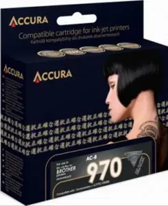 Ink Cartridge Accura LC970/1000BK XL Black for Brother printers, high-capacity