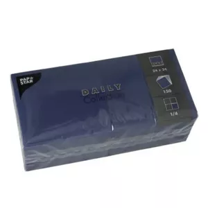 Салфетка Papstar 89606 150 шт Синяя Текстильная Квадратная 240x240 мм
