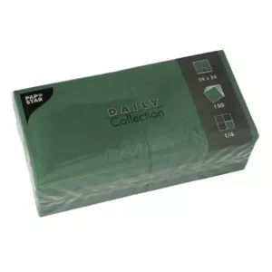 Салфетка Papstar 89608 240x240 мм Зеленая Текстиль 150 шт