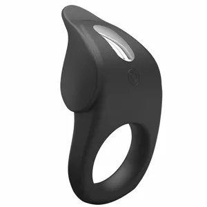 Penis vibrating extension ring Pretty Love Susanna — silicone, stretchy, black
