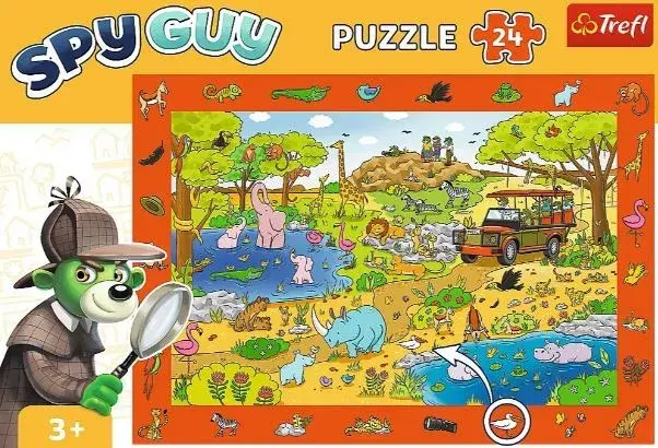 Puzzle 24 gab. TREFL Spy Guy Safari Photo 2